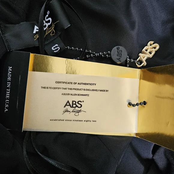 ABS Allen Schwartz Black One Sleeve Mini Dress - Picture 7 of 9